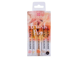 Markery Talens Ecoline Brush Pen Beige Pink 5 szt.