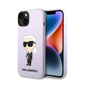 Karl Lagerfeld Silicone NFT Ikonik - Etui iPhone 14 Plus (fioletowy)