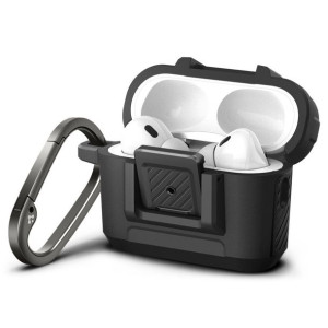 Spigen Lock Fit - Pancerne etui do Apple Airpods Pro 1 / 2 (Czarny)