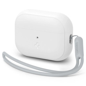 Spigen Silicone Fit Strap -  Etui do Apple AirPods Pro 1 / 2 (Biały/Szary)