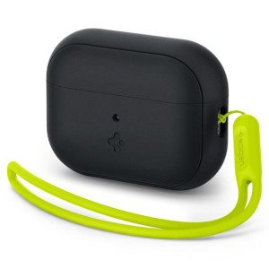 Spigen Silicone Fit Strap -  Etui do Apple AirPods Pro 1 / 2 Czarny/Zielony