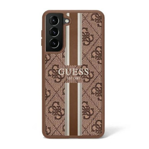 Guess 4G Printed Stripe - Etui Samsung Galaxy S23+ (brązowy)