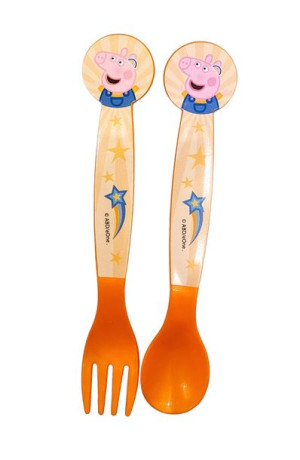 ŚWINKA PEPPA Widelec Łyżka Sztućce Plastikowe 2 szt.