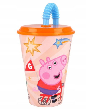 Świnka Peppa Zamykany Kubek ze słomką 430 ml