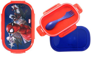 Spiderman Pojemnik Na Jedzenie + Sztućce Marvel