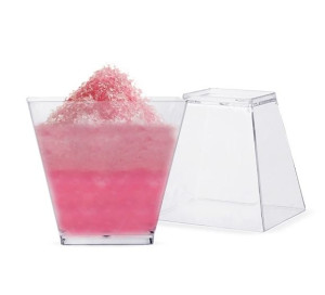 Pucharki plastikowe do Deserów 24x90ml kwadratowe