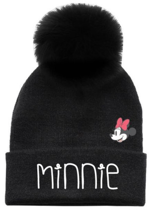 Myszka Minnie Czapka Dziecięca z Pomponem 56 cm