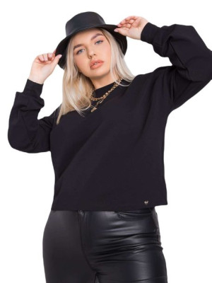 Czarna gładka bluza plus size 2XL