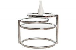 INVICTA stolik kawowy rozkładany ART DECO 3 chrom
