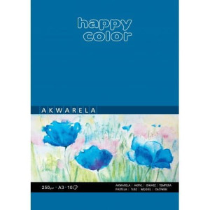 Blok do akwareli Happy Color A3 250 g 10 ark.