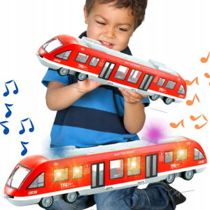 Mega Interaktywny Pociąg Kolejka Led Muzyka Jeżdzi