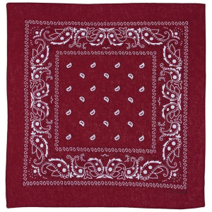 Bandamka Bandana Chusta 55x55 Cm Bordowo-biała