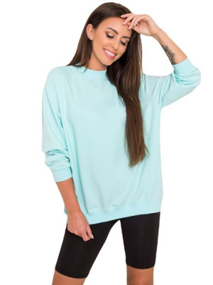 Miętowa bawełniana bluza basic S/M