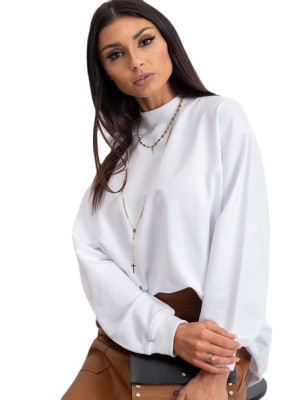 Biała bawełniana bluza basic S/M