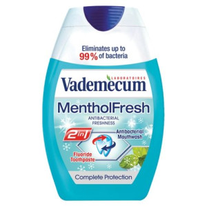 Vademecum 2in1 Mentol Fresh pasta do zębów płyn do płukania jamy ustnej 75m