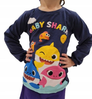 Baby Shark Bluzka z długim Rekawem Bawełna 110 /5A