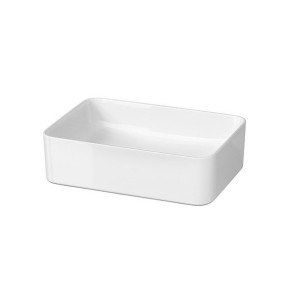 CERSANIT CREA Umywalka nablatowa prostokątna 50x34cm, biała K114-001