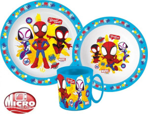 Zestaw Talerz Miska Kubek Kuchenny  SPIDERMAN  Obiadowy