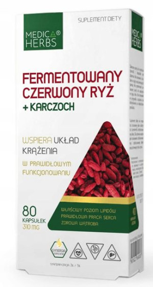 Medica Herbs Fermentowany Czerwony Ryż 80kapsułek