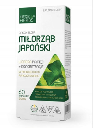 Miłorząb Japoński Ginkgo Biloba Na Pamięć 60k