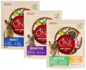 Sucha Karma dla Psa Purina One Mini MIX SMAK 3x 800g