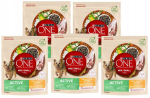 Sucha Karma dla Psa Purina One Mini Active Kurczak Ryż 5 x 800g