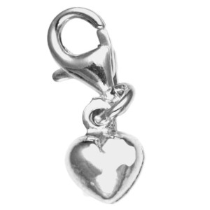 Zawieszka Srebrna Charms Serce Serduszko Srebro 925