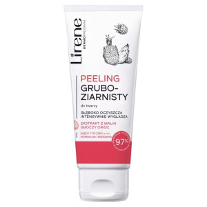 lirene peeling do twarzy gruboziarnisty ekstrakt z malin