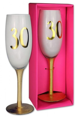 Kieliszek Kielich Slim Gold - 30 Urodziny / Rocznica