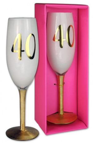Kieliszek Kielich Slim Gold - 40 Urodziny/ Rocznica