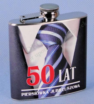 Piersiówka Jubileuszowa - 50 Lat - Krawat