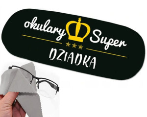 Etui Na Okulary + Ściereczka - Okulary Super Dziadka