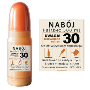 Nabój Kaliber 1/2l - 30 Urodziny - Schowek Na Alkohol Barek