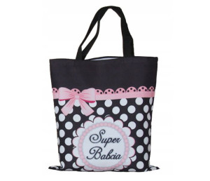 Torba Na Zakupy - Super Babcia - Grochy