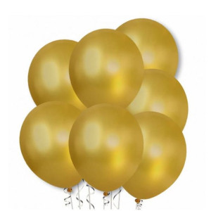 Balony Metaliczne/ Metalizowane Złote (10 Szt.) Vp