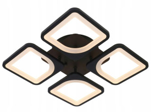 Lampa Wisząca Ring Plafon Czerń Żyrandol Led Pilot