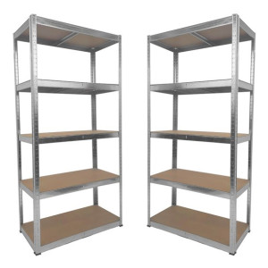 2x Regał Magazynowy Metalowy 180x90x40 Szafa Półka Zestaw 2 Sztuk