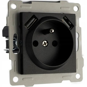 Gniazdko do ramek 230V z BOLCEM 2x USB - PREMIUM