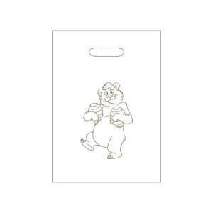 Torba foliowa na 1 słoik 0,9l LDPE 25x35cm "Miś" (50szt) - LDPE16
