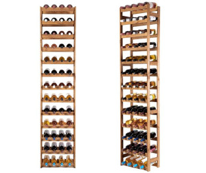 Drewniany regał na wino RW-1 52 butelki Brązowy Drewniany Sosnowy