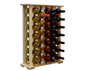 Regał Stojak na Wino RW-12 33 Butelki - Naturalne Drewno Sosnowe