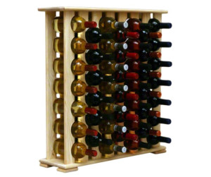 Regał Stojak na Wino RW-12 46 Butelek - Naturalne Drewno Sosnowe