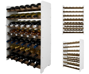 Dębowy regał na wino RW-20 42 butelki – Czarny i biały Drewno dębowe