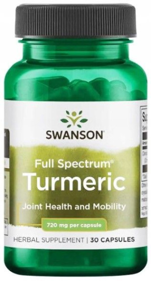 Swanson Turmeric 720mg 30kaps. Kurkuma Curcumin