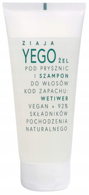 ZIAJA YEGO Żel i szampon do włosów wetiwer, 200ml