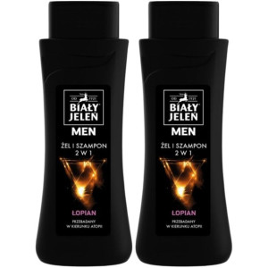 Biały Jeleń Żel Prysznic Szampon Łopian 2x 300ml