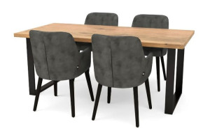  Stół kuchenny loft 120x80 stół metalowy do jadalni Dąb Wotan