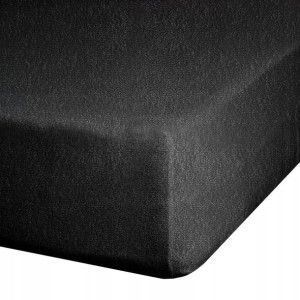Prześcieradło Satynowe 160x200 Czarny Design 91