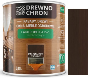 Drewnochron Lakierobejca 2w1 Palisander Ciem. 0.8l