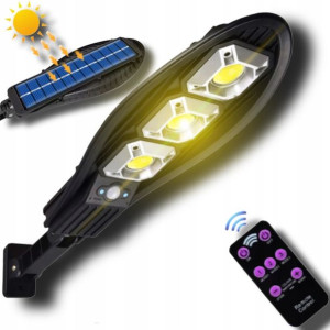 Lampa Solarna Led Czujnik Ruchu Zmierzchu + Pilot